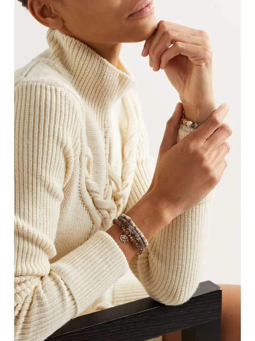Sydney Evan Evil Eye 14-karat Gold, Andalusite And Diamond Bracelet | Thumbnail 5