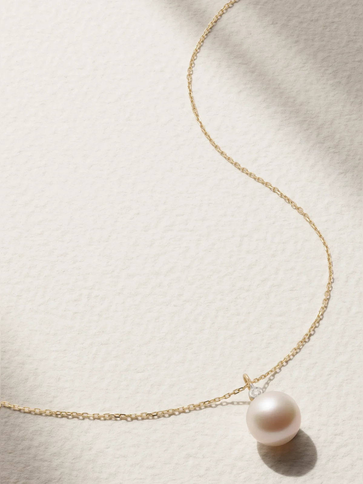 14-karat Gold, Pearl And Diamond Necklace 14-karat Gold, Pearl And Diamond Necklace