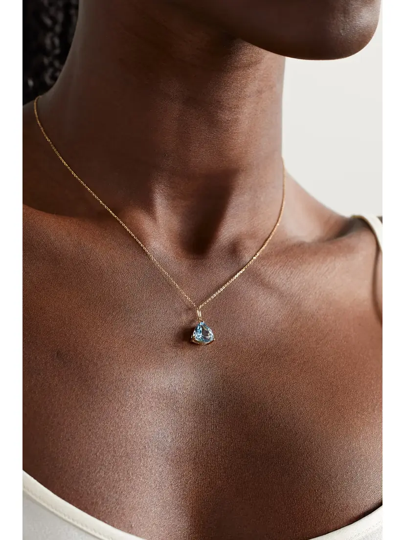 Mateo 14-karat Gold Topaz Necklace | Thumbnail 2