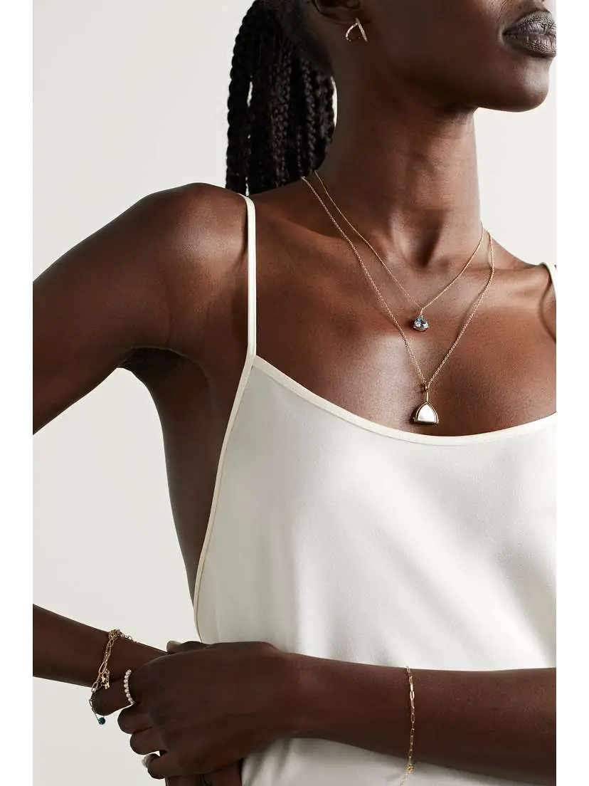Mateo 14-karat Gold Topaz Necklace | Thumbnail 5