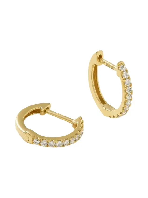 Huggies 18-karat Gold Diamond Earrings Huggies 18-karat Gold Diamond Earrings