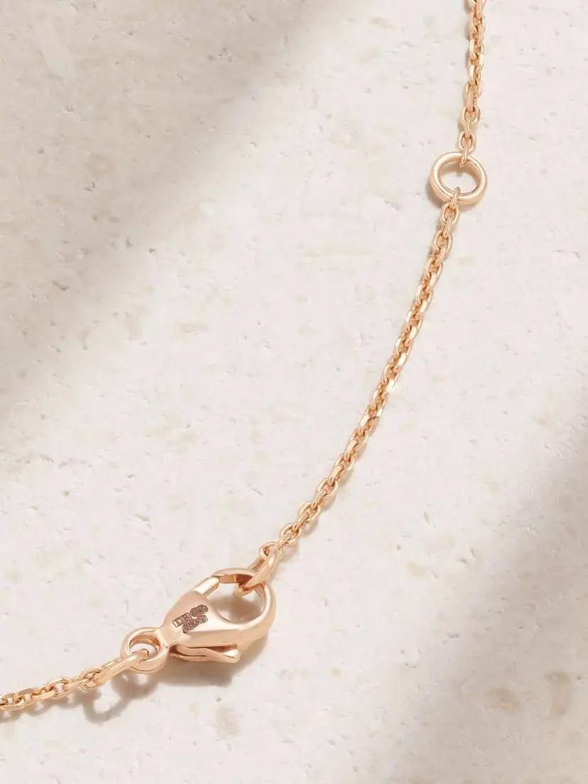 De Beers Portraits Of Nature Butterfly 18-karat Rose Gold Diamond Necklace | Thumbnail 3
