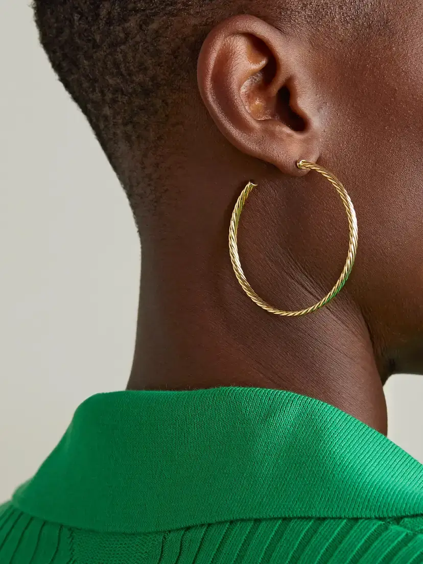 David Yurman Cable Spira 18-karat Gold Hoop Earrings | Thumbnail 2