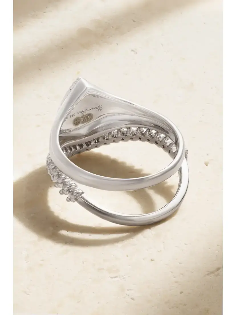 Yvonne Léon Chevalière Set Of Two 9-karat White Gold Diamond Rings | Thumbnail 3 Yvonne Léon Chevalière Set Of Two 9-karat White Gold Diamond Rings | Thumbnail 3