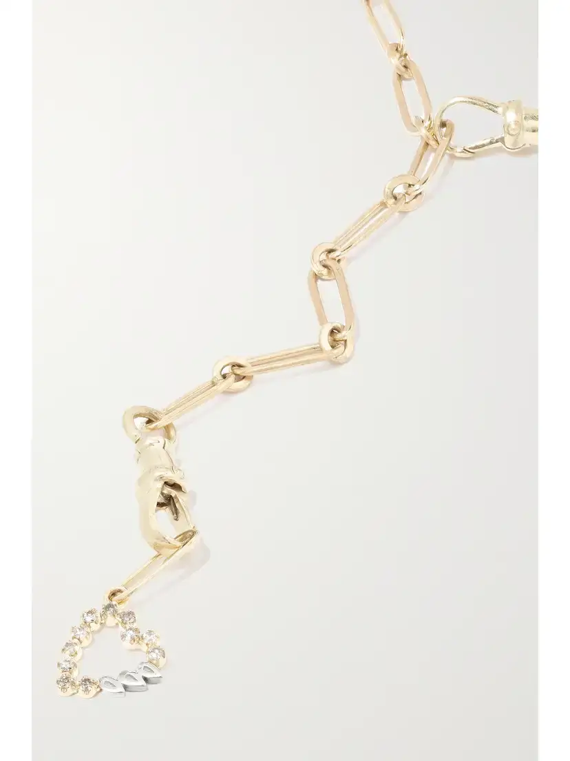 Pascale Monvoisin Debbie N°3 + Billie 9-karat Gold, Sterling Silver And Diamond Necklace | Image 1 Pascale Monvoisin Debbie N°3 + Billie 9-karat Gold, Sterling Silver And Diamond Necklace | Image 1