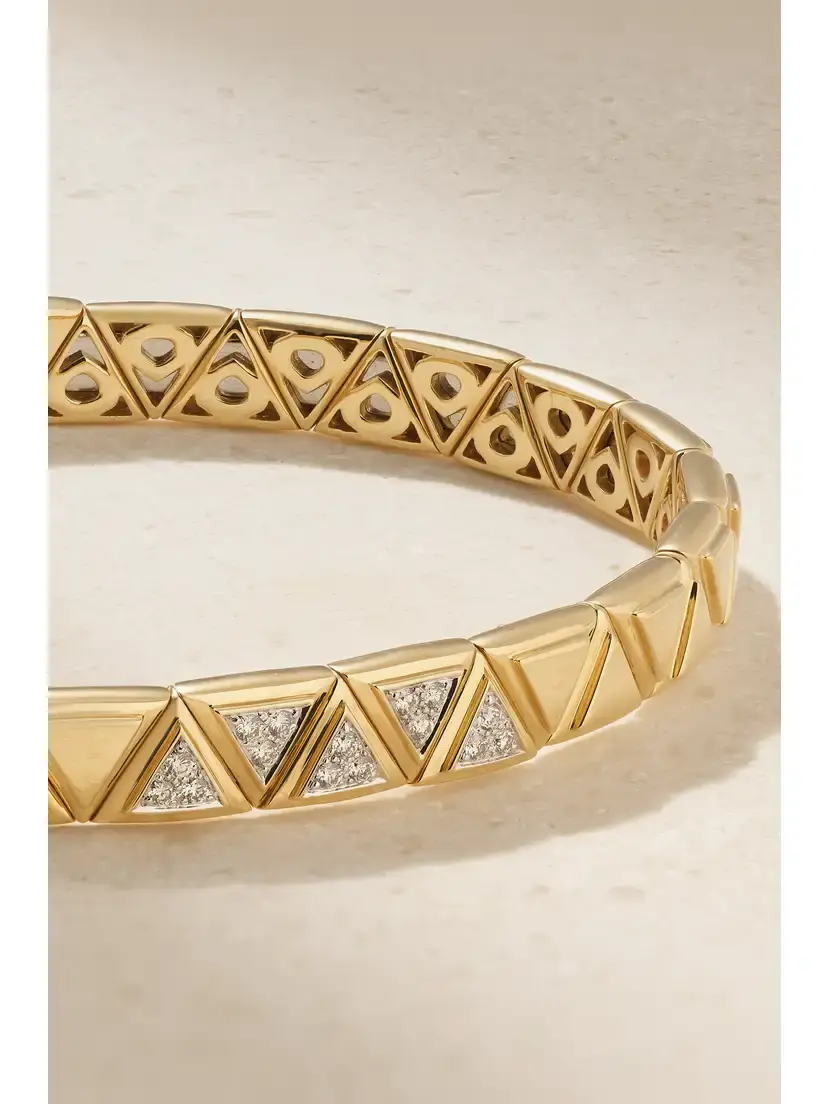 Marina B Triangolini 18-karat Gold Diamond Bangle | Thumbnail 3 Marina B Triangolini 18-karat Gold Diamond Bangle | Thumbnail 3