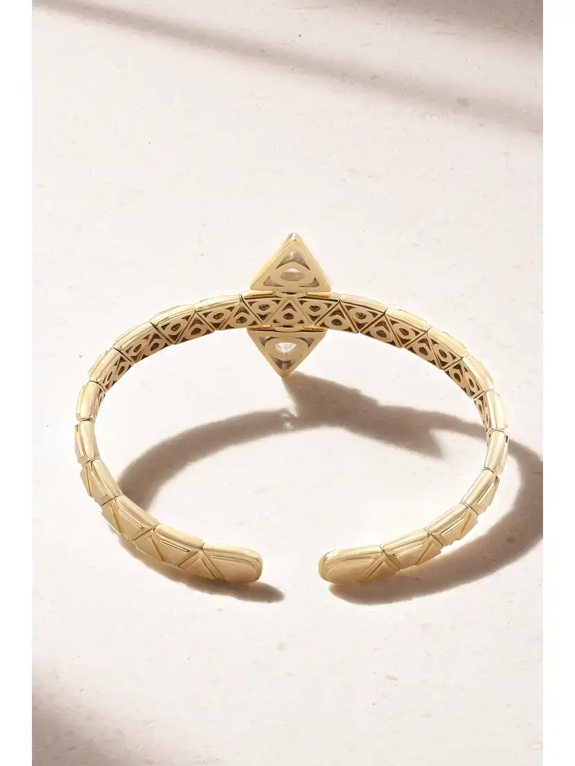Marina B Triangoli Doppia Freccia 18-karat Gold Diamond Bangle | Thumbnail 3 Marina B Triangoli Doppia Freccia 18-karat Gold Diamond Bangle | Thumbnail 3
