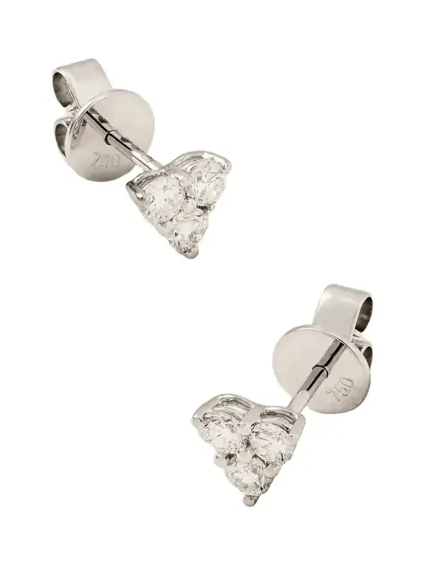 Trillion 18-karat White Gold Diamond Earrings
