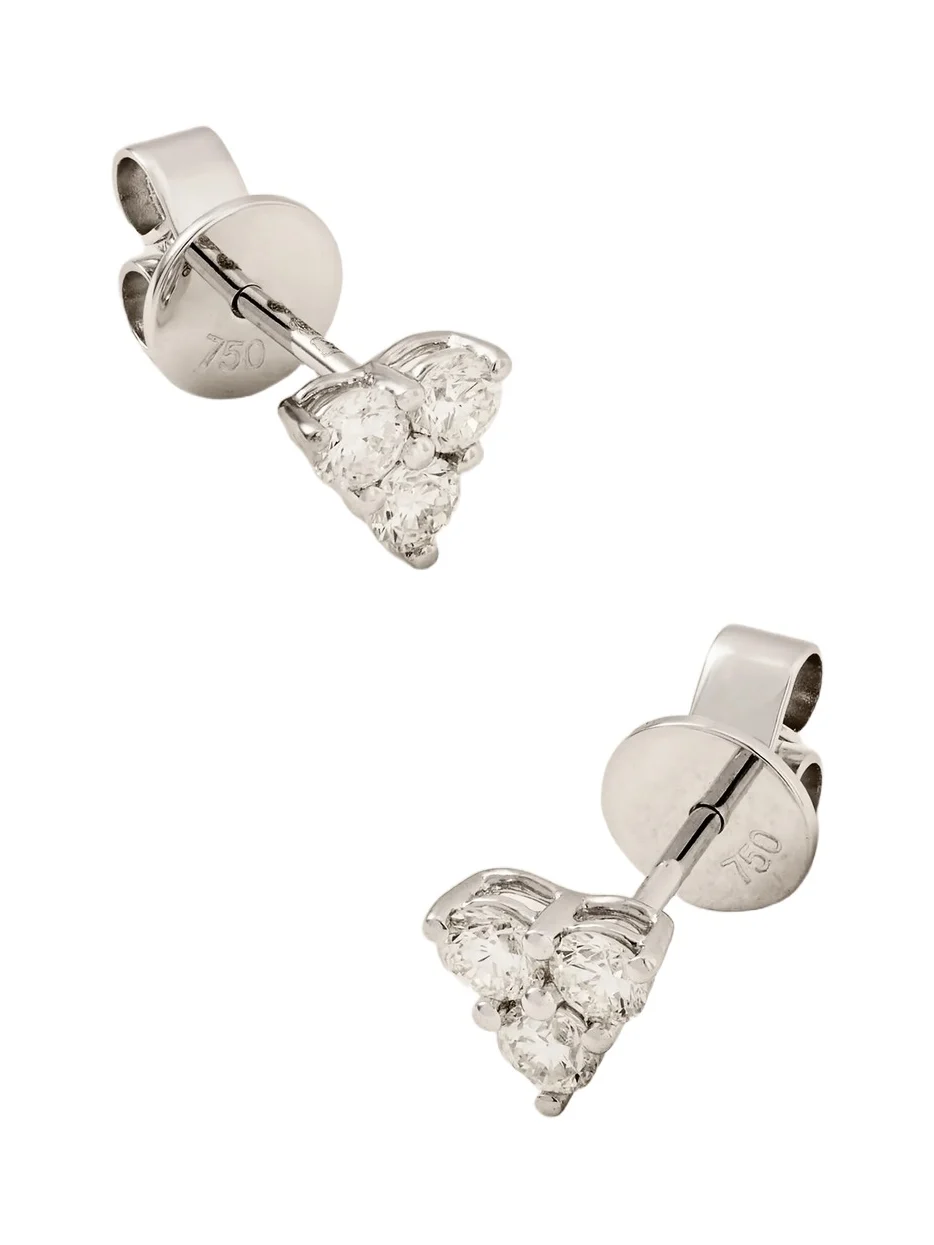 Trillion 18-karat White Gold Diamond Earrings