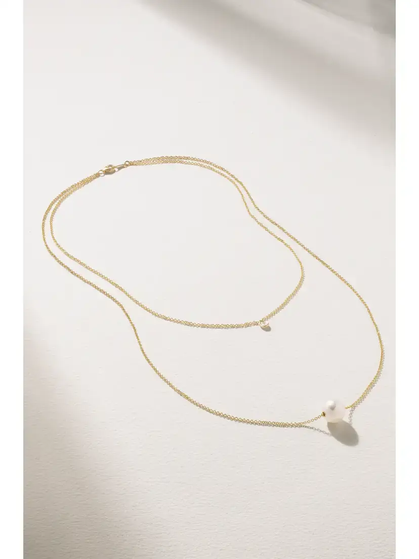 Mizuki Layered 14-karat Gold, Pearl And Diamond Necklace | Thumbnail 4 Mizuki Layered 14-karat Gold, Pearl And Diamond Necklace | Thumbnail 4