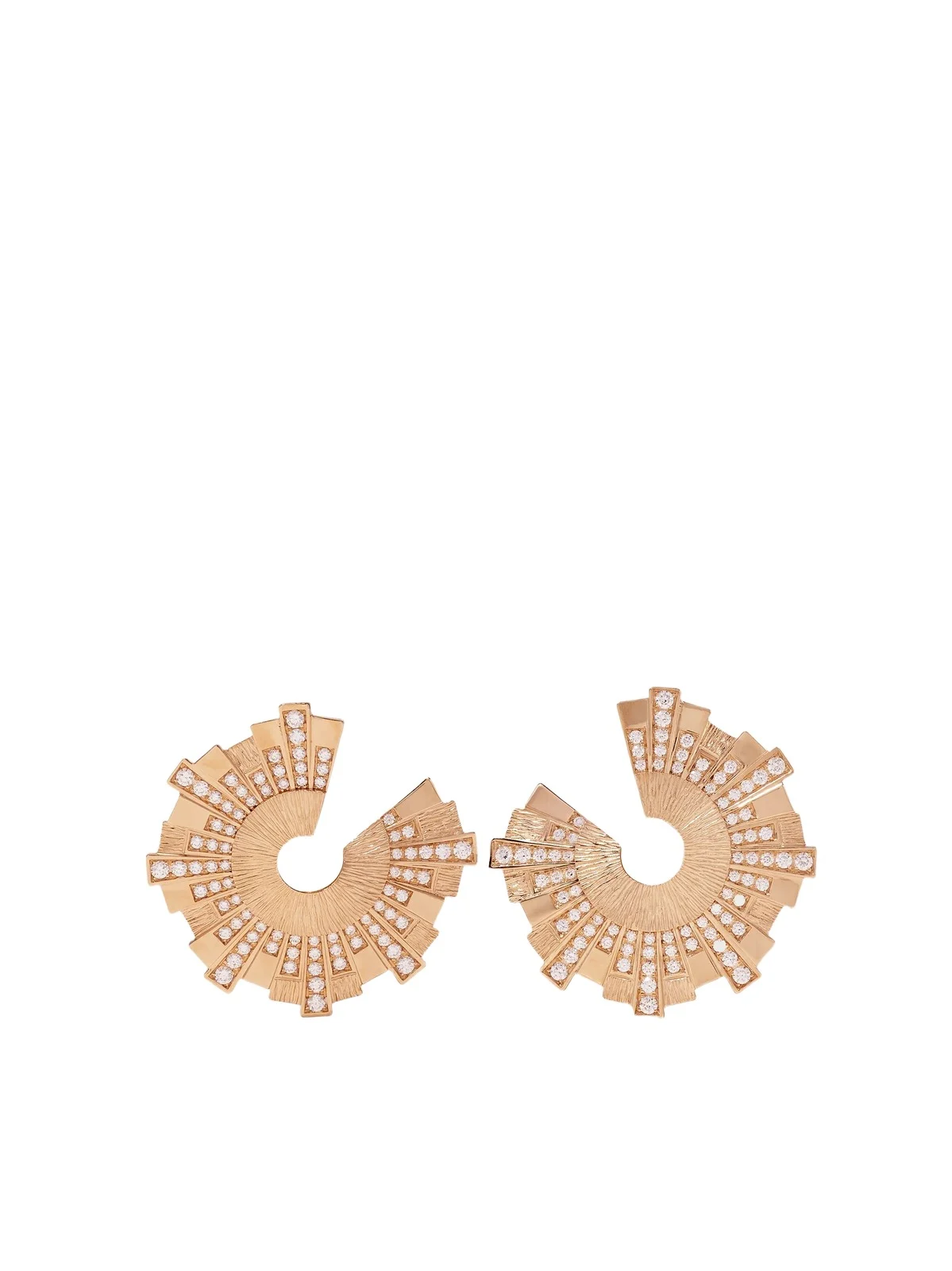 Sunlight Palace 18-karat Rose Gold Diamond Earrings