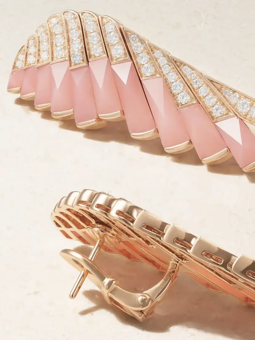 Garrard Wings Rising 18-karat Rose Gold, Opal And Diamond Earrings | Thumbnail 3 Garrard Wings Rising 18-karat Rose Gold, Opal And Diamond Earrings | Thumbnail 3
