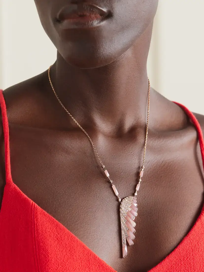 Garrard Wings Rising 18-karat Rose Gold, Opal And Diamond Necklace | Thumbnail 2 Garrard Wings Rising 18-karat Rose Gold, Opal And Diamond Necklace | Thumbnail 2