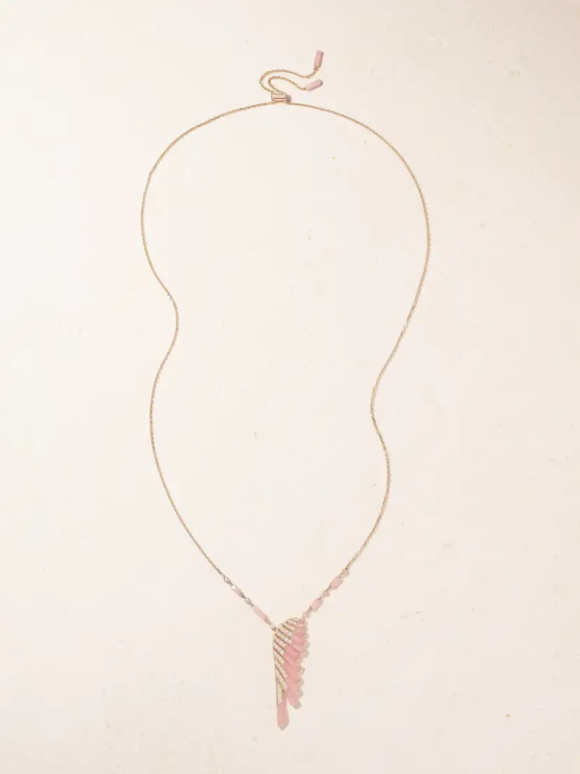 Garrard Wings Rising 18-karat Rose Gold, Opal And Diamond Necklace | Thumbnail 4 Garrard Wings Rising 18-karat Rose Gold, Opal And Diamond Necklace | Thumbnail 4