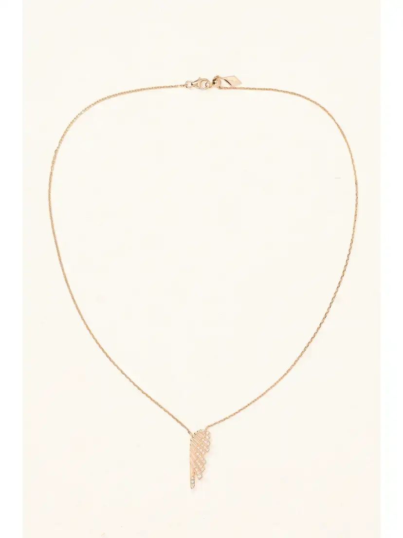 Garrard Wings Rising Mini Icon 18-karat Rose Gold Diamond Necklace | Thumbnail 4