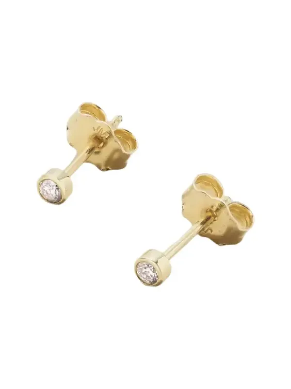 Mini Bezel 18-karat Gold Diamond Earrings Mini Bezel 18-karat Gold Diamond Earrings