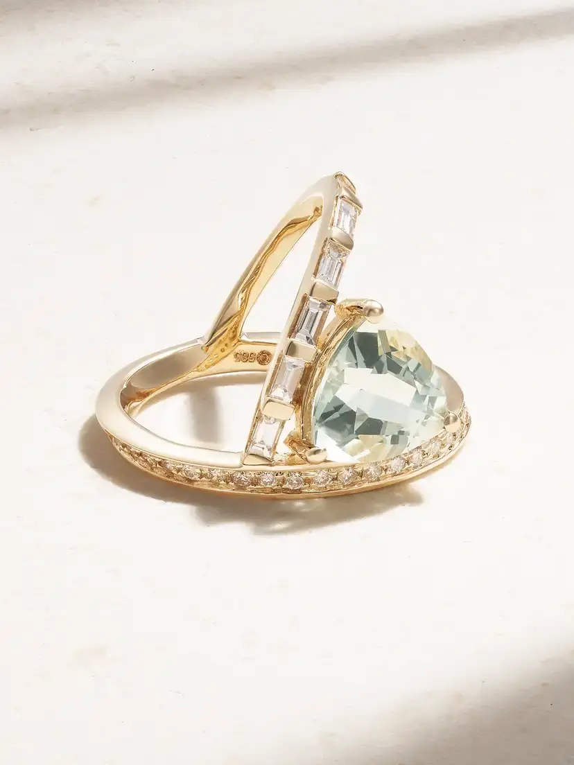 Mateo 14-karat Gold, Amethyst And Diamond Ring | Thumbnail 2 Mateo 14-karat Gold, Amethyst And Diamond Ring | Thumbnail 2