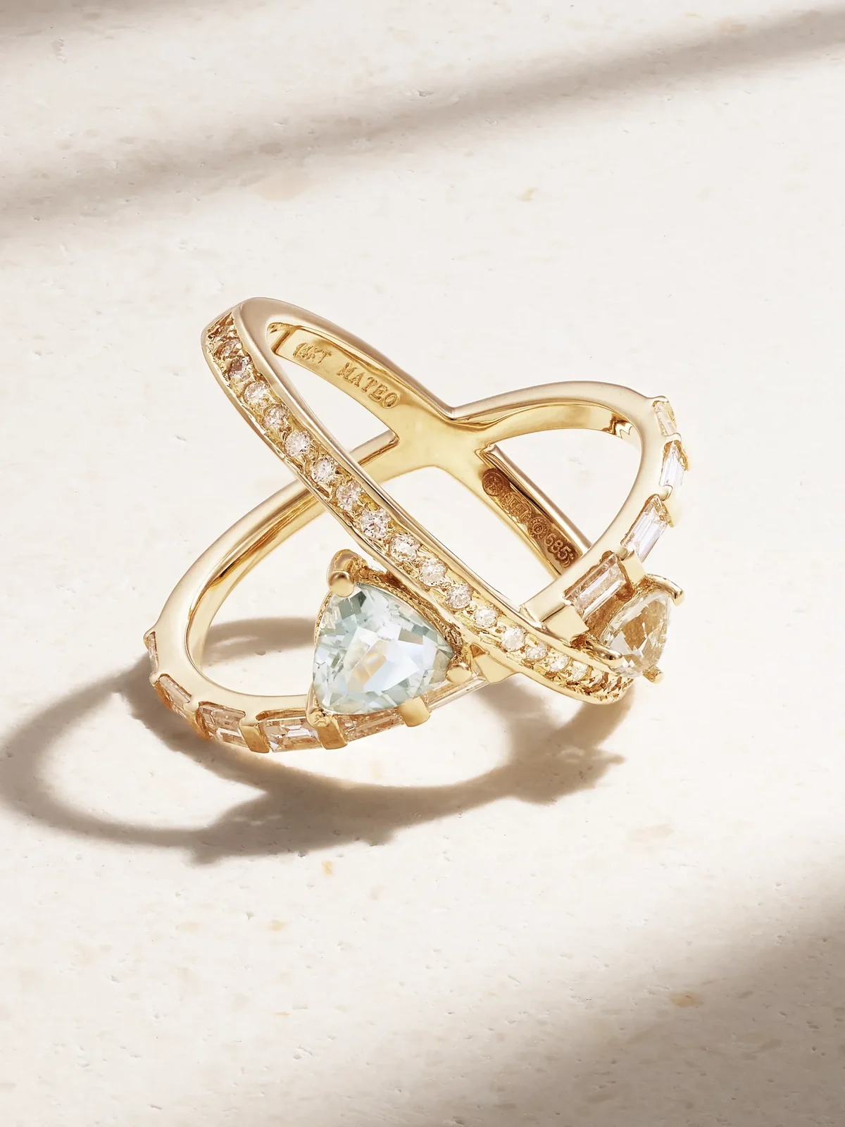 14-karat Gold, Diamond And Amethyst Ring 14-karat Gold, Diamond And Amethyst Ring