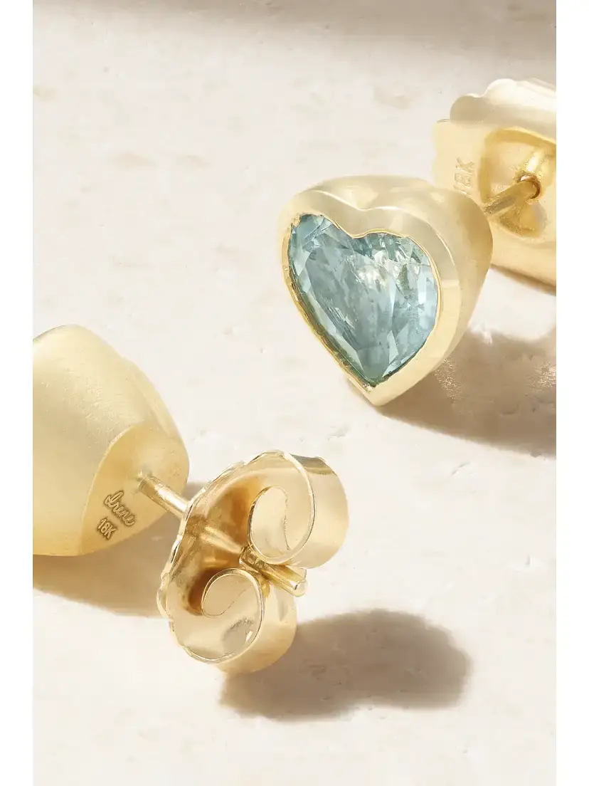 Irene Neuwirth Love 18-karat Gold Aquamarine Earrings | Thumbnail 3