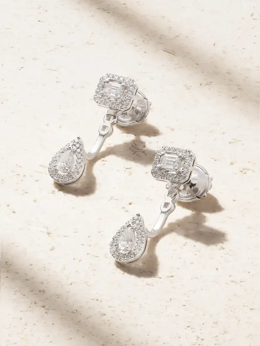 Messika My Twin Toi & Moi 18-karat White Gold Diamond Earrings | Thumbnail 6 Messika My Twin Toi & Moi 18-karat White Gold Diamond Earrings | Thumbnail 6