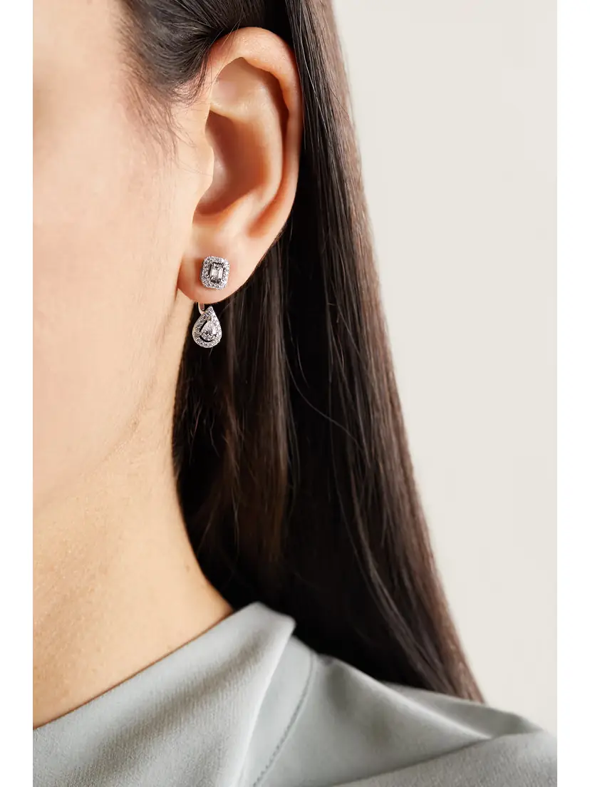 Messika My Twin Toi & Moi 18-karat White Gold Diamond Earrings | Thumbnail 7 Messika My Twin Toi & Moi 18-karat White Gold Diamond Earrings | Thumbnail 7