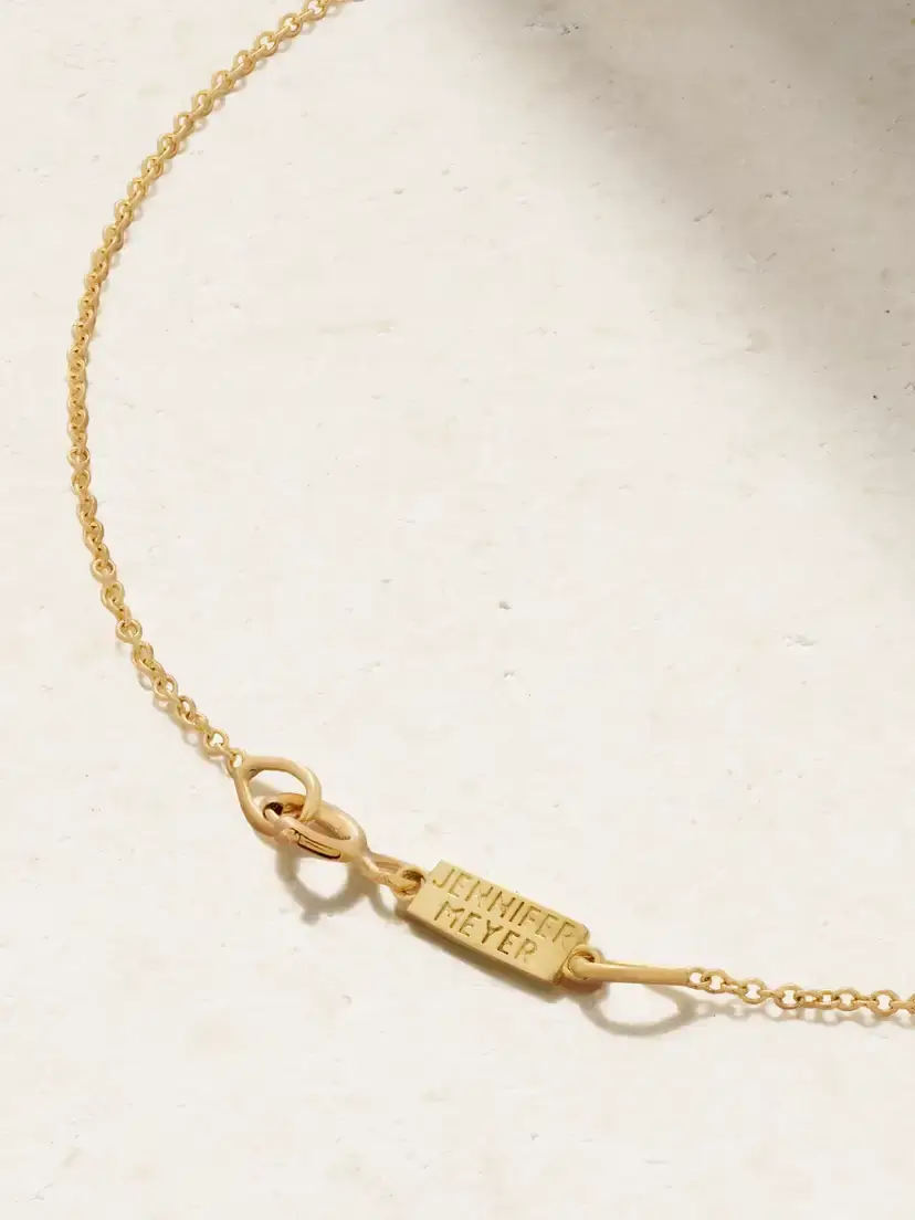 Jennifer Meyer Mini Daisy 18-karat Gold Diamond Necklace | Thumbnail 3