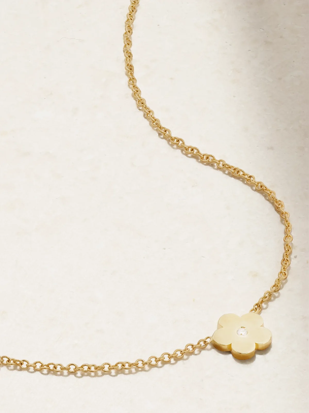 Mini Daisy 18-karat Gold Diamond Necklace