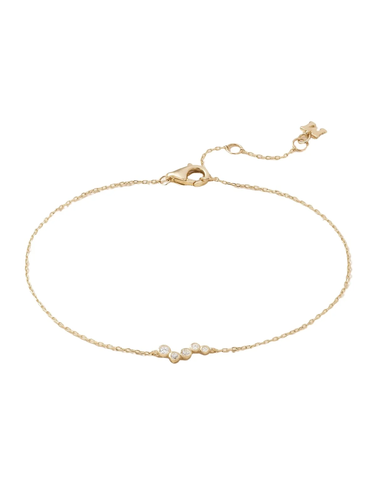 Wave 14-karat Gold Diamond Bracelet