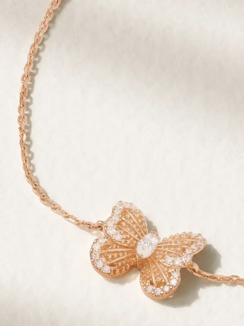 De Beers London Portraits Of Nature Butterfly 18-karat Rose Gold Diamond Bracelet | Thumbnail 4 De Beers London Portraits Of Nature Butterfly 18-karat Rose Gold Diamond Bracelet | Thumbnail 4