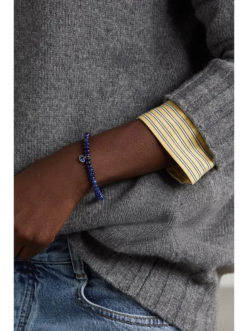 Sydney Evan Evil Eye 14-karat Gold, Sapphire And Enamel Bracelet | Thumbnail 2 Sydney Evan Evil Eye 14-karat Gold, Sapphire And Enamel Bracelet | Thumbnail 2
