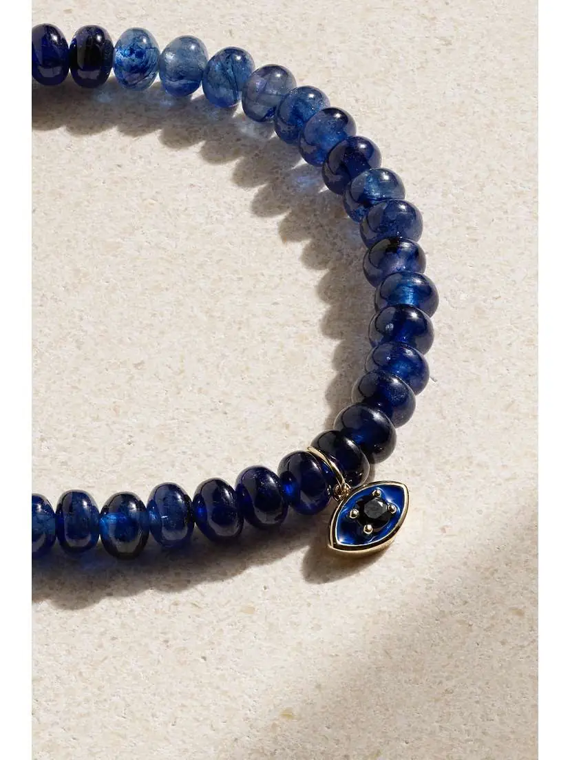 Sydney Evan Evil Eye 14-karat Gold, Sapphire And Enamel Bracelet | Thumbnail 4 Sydney Evan Evil Eye 14-karat Gold, Sapphire And Enamel Bracelet | Thumbnail 4