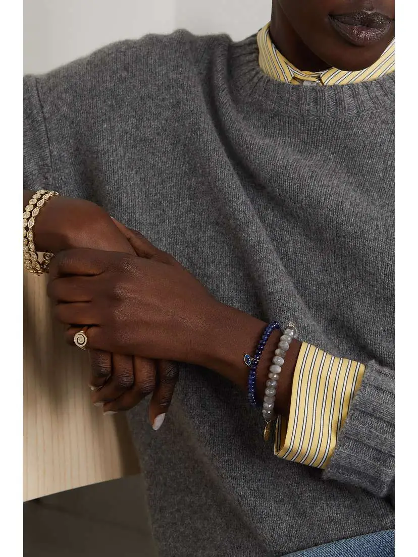 Sydney Evan Evil Eye 14-karat Gold, Sapphire And Enamel Bracelet | Thumbnail 5 Sydney Evan Evil Eye 14-karat Gold, Sapphire And Enamel Bracelet | Thumbnail 5