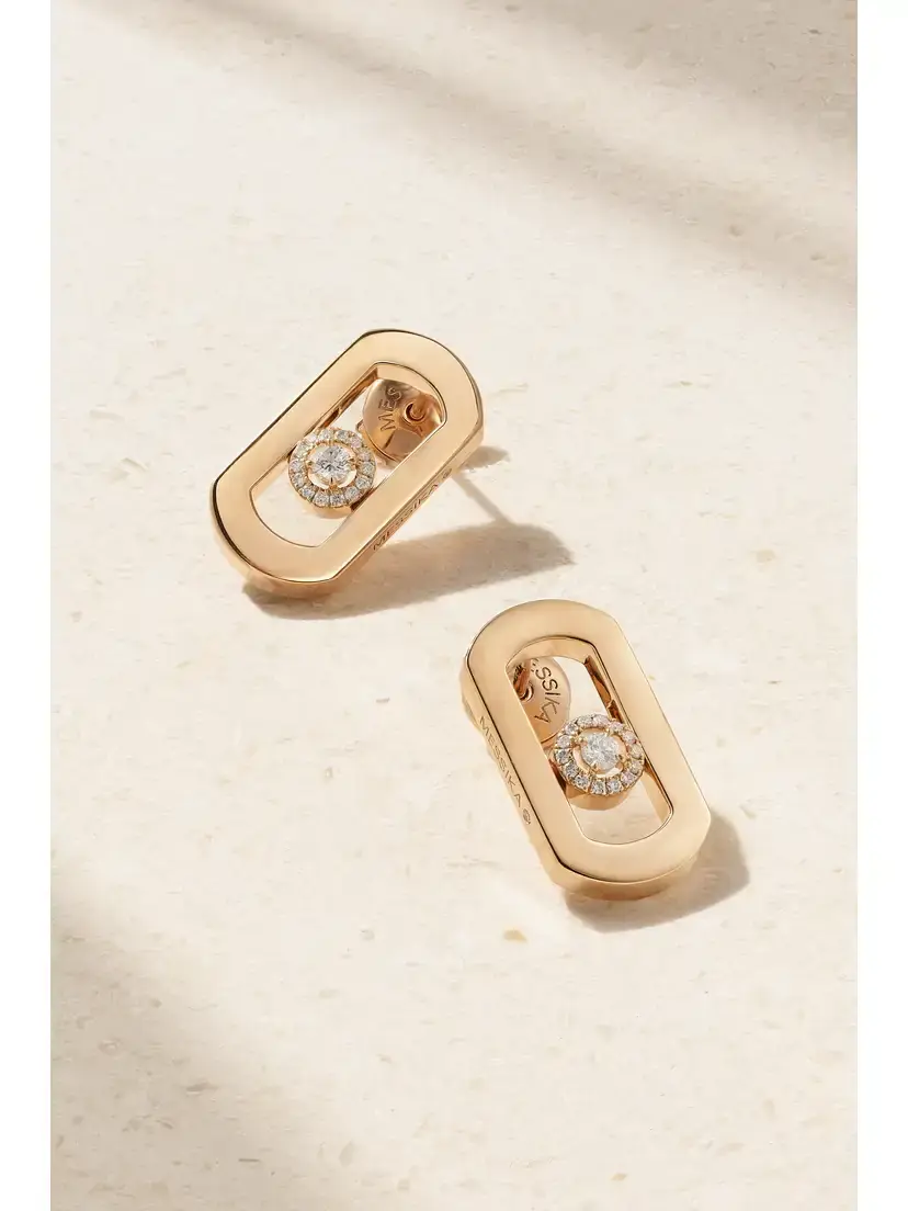 Messika Move Citizen 18-karat Gold Diamond Earrings | Image 1 Messika Move Citizen 18-karat Gold Diamond Earrings | Image 1