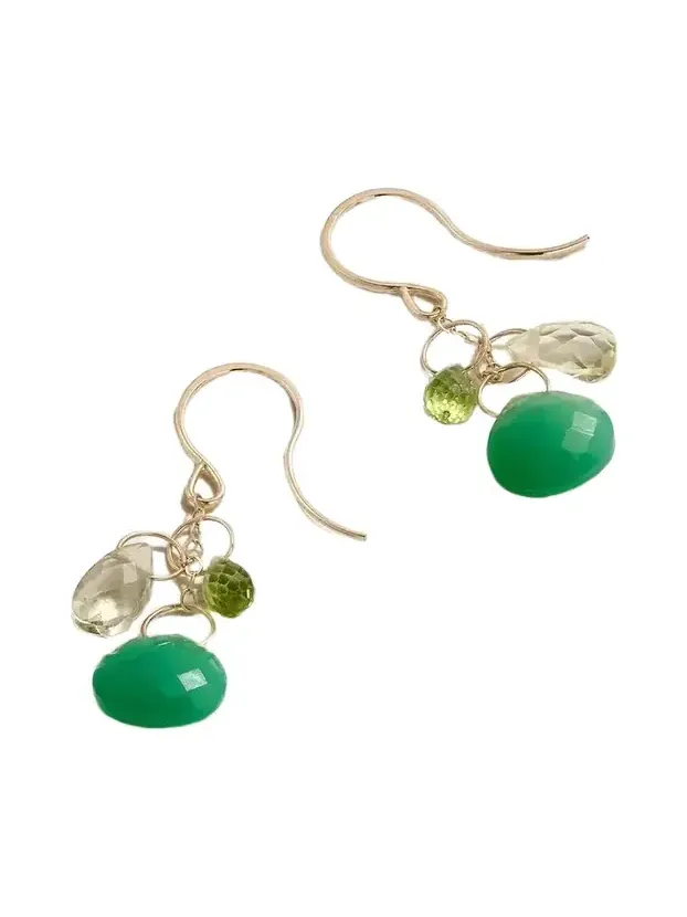 14-karat Recycled Gold Multi-stone Earrings