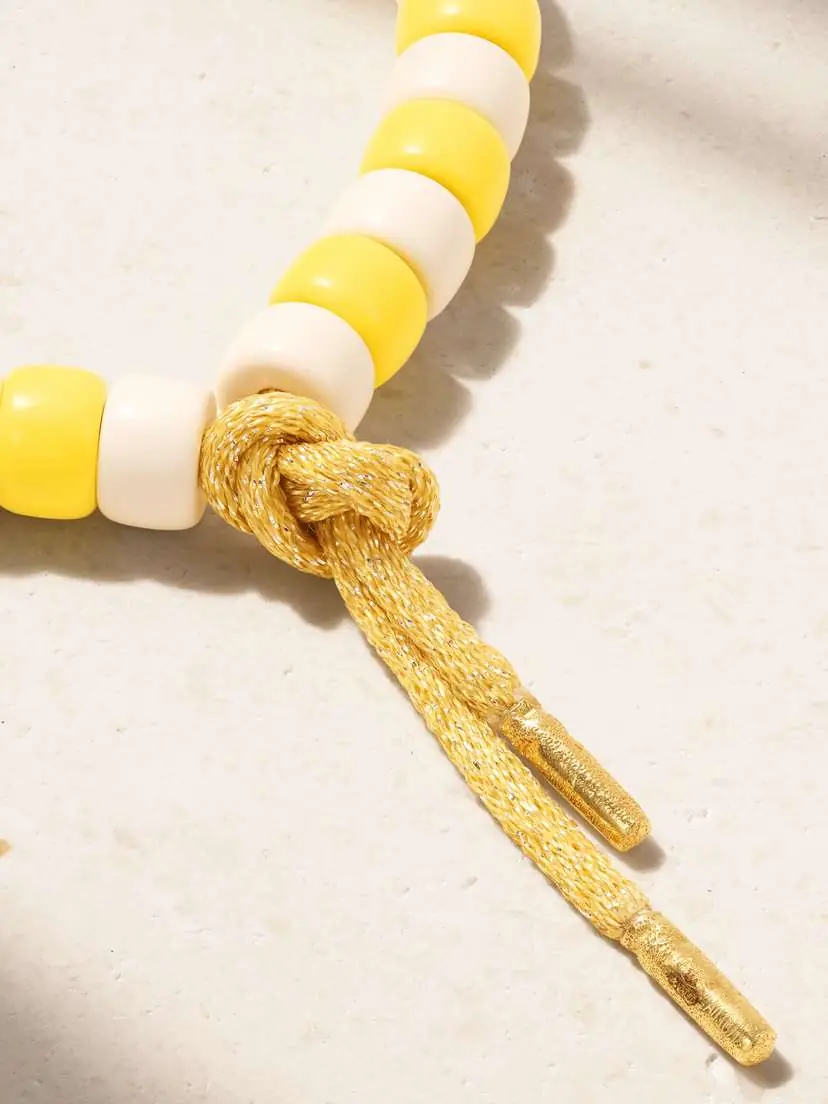 Carolina Bucci Fortissimo Il Pellicano Forte Beads 18-karat Gold And Lurex Multi-stone Bracelet | Thumbnail 3 Carolina Bucci Fortissimo Il Pellicano Forte Beads 18-karat Gold And Lurex Multi-stone Bracelet | Thumbnail 3