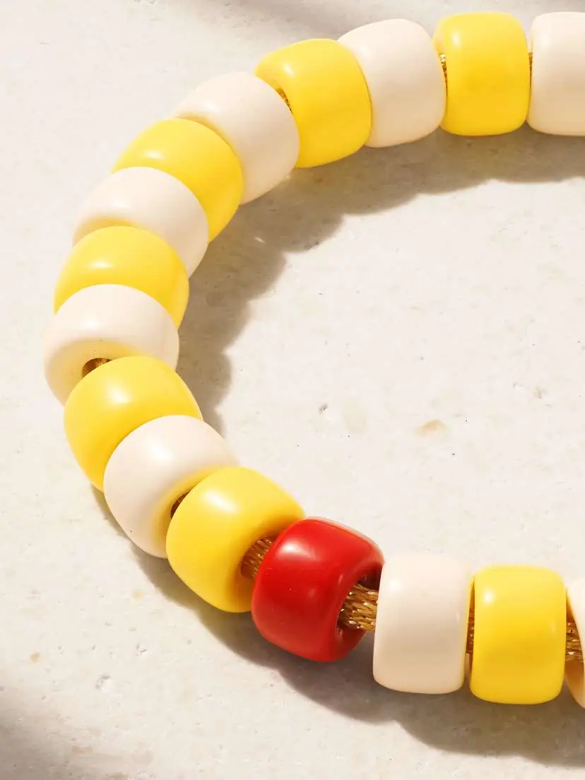 Carolina Bucci Fortissimo Il Pellicano Forte Beads 18-karat Gold And Lurex Multi-stone Bracelet | Thumbnail 4 Carolina Bucci Fortissimo Il Pellicano Forte Beads 18-karat Gold And Lurex Multi-stone Bracelet | Thumbnail 4