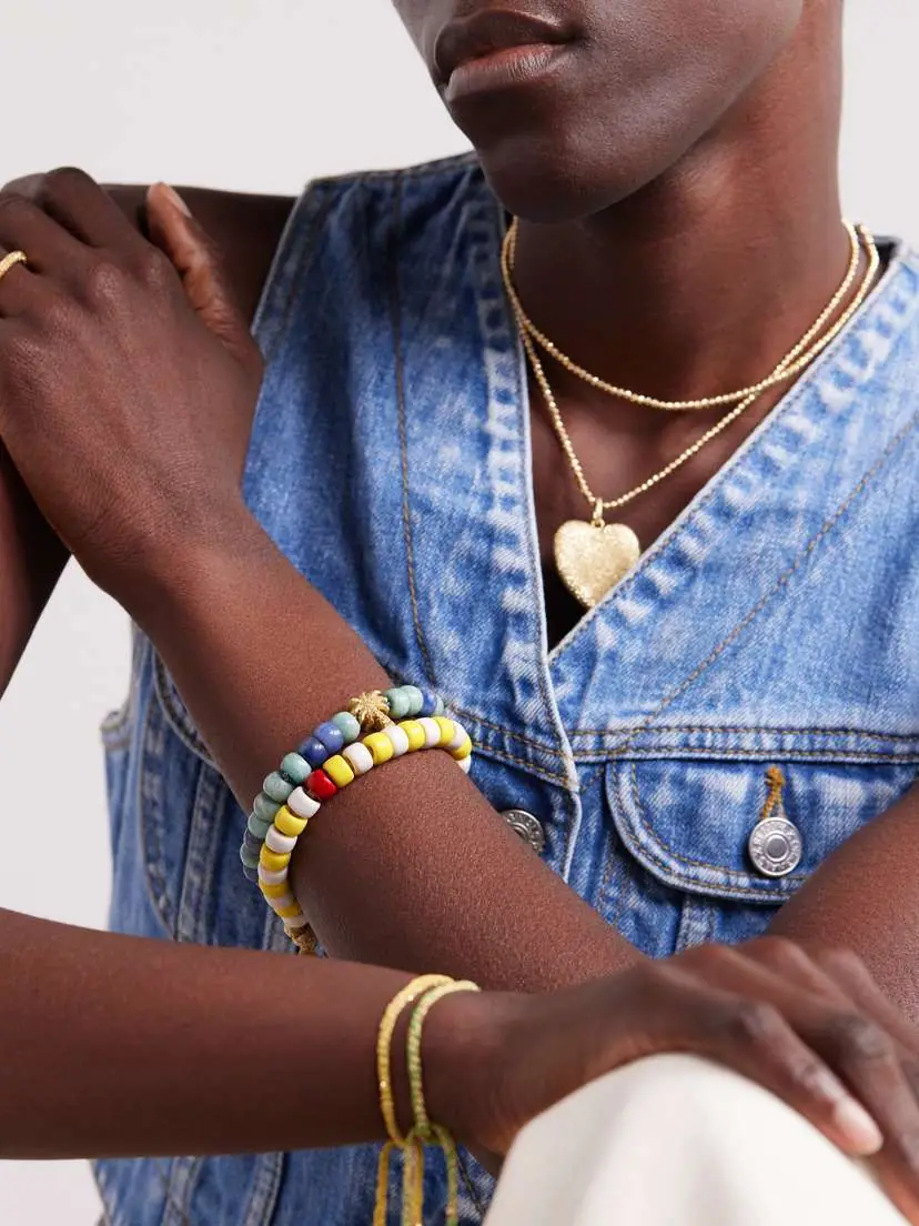 Carolina Bucci Fortissimo Il Pellicano Forte Beads 18-karat Gold And Lurex Multi-stone Bracelet | Thumbnail 5 Carolina Bucci Fortissimo Il Pellicano Forte Beads 18-karat Gold And Lurex Multi-stone Bracelet | Thumbnail 5