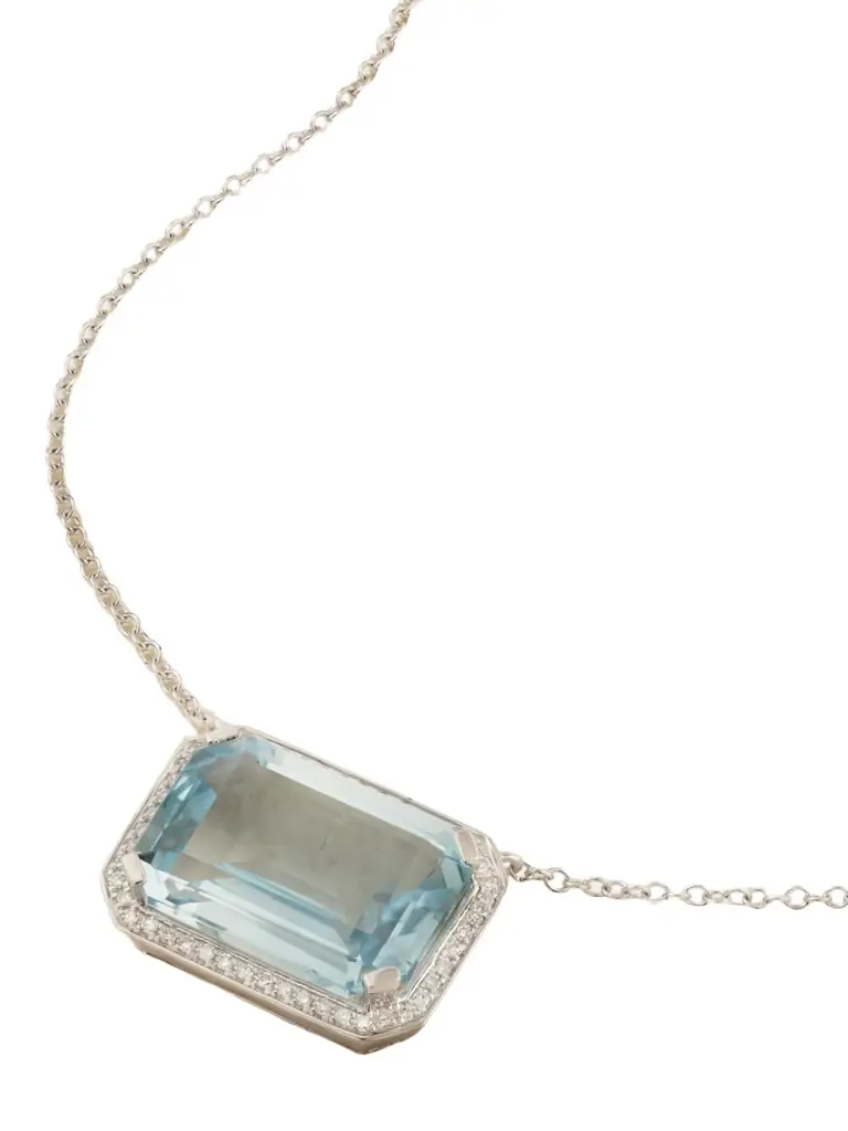 SHAY Portrait 18-karat White Gold, Crystal And Diamond Necklace | Image 1 SHAY Portrait 18-karat White Gold, Crystal And Diamond Necklace | Image 1