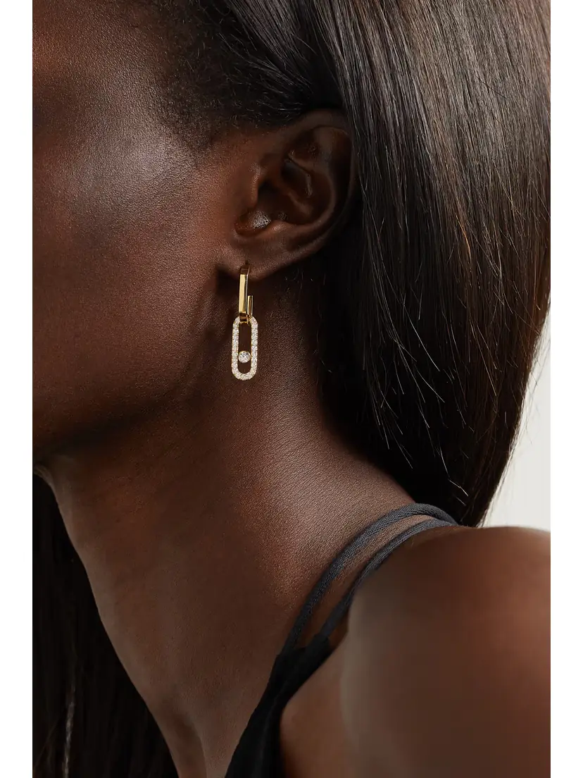 Messika Move Link 18-karat Gold Diamond Earrings | Thumbnail 2