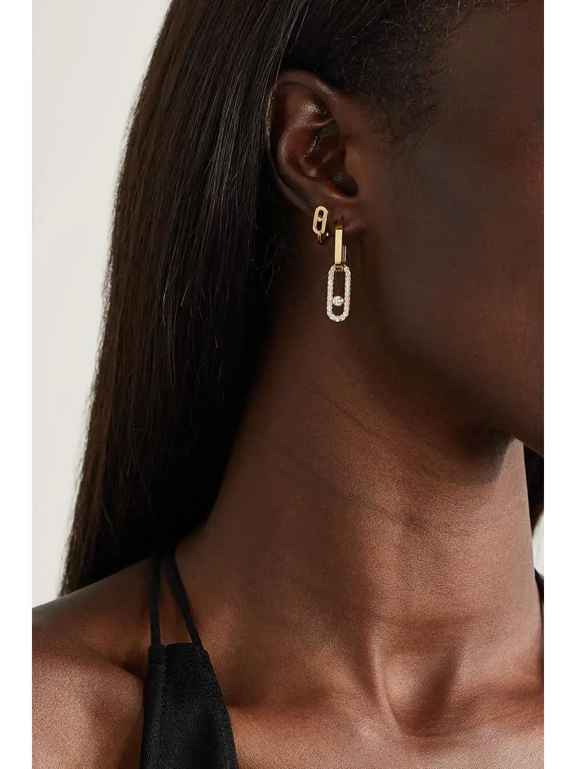 Messika Move Link 18-karat Gold Diamond Earrings | Thumbnail 4