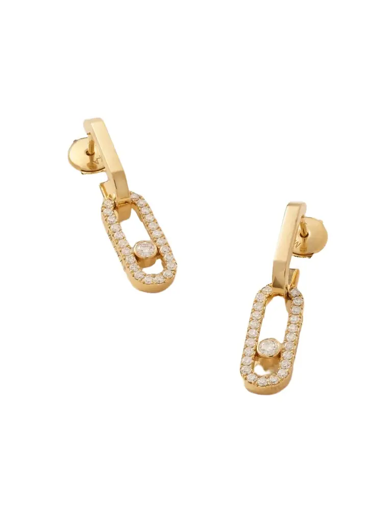Messika Move Link 18-karat Gold Diamond Earrings | Image 1 Messika Move Link 18-karat Gold Diamond Earrings | Image 1