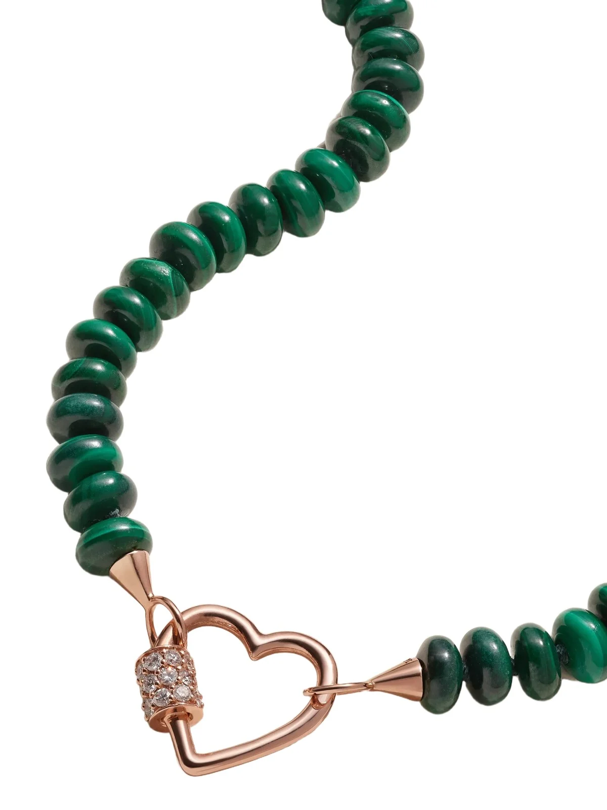 14-karat Rose Gold, Malachite And Diamond Necklace 14-karat Rose Gold, Malachite And Diamond Necklace