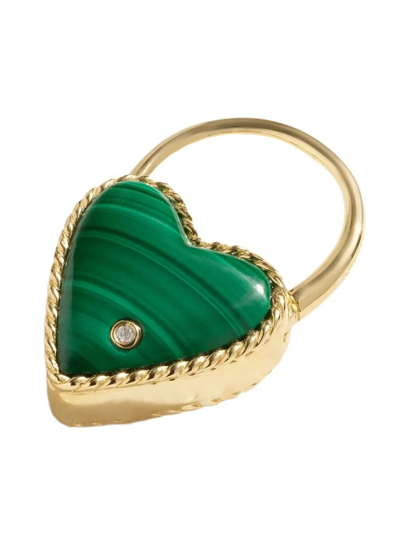 9-karat Gold, Malachite And Diamond Single Earring
