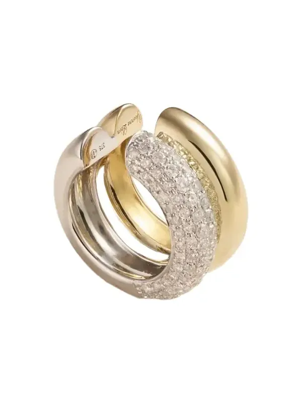 9-karat Yellow And White Gold Diamond Ear Cuff