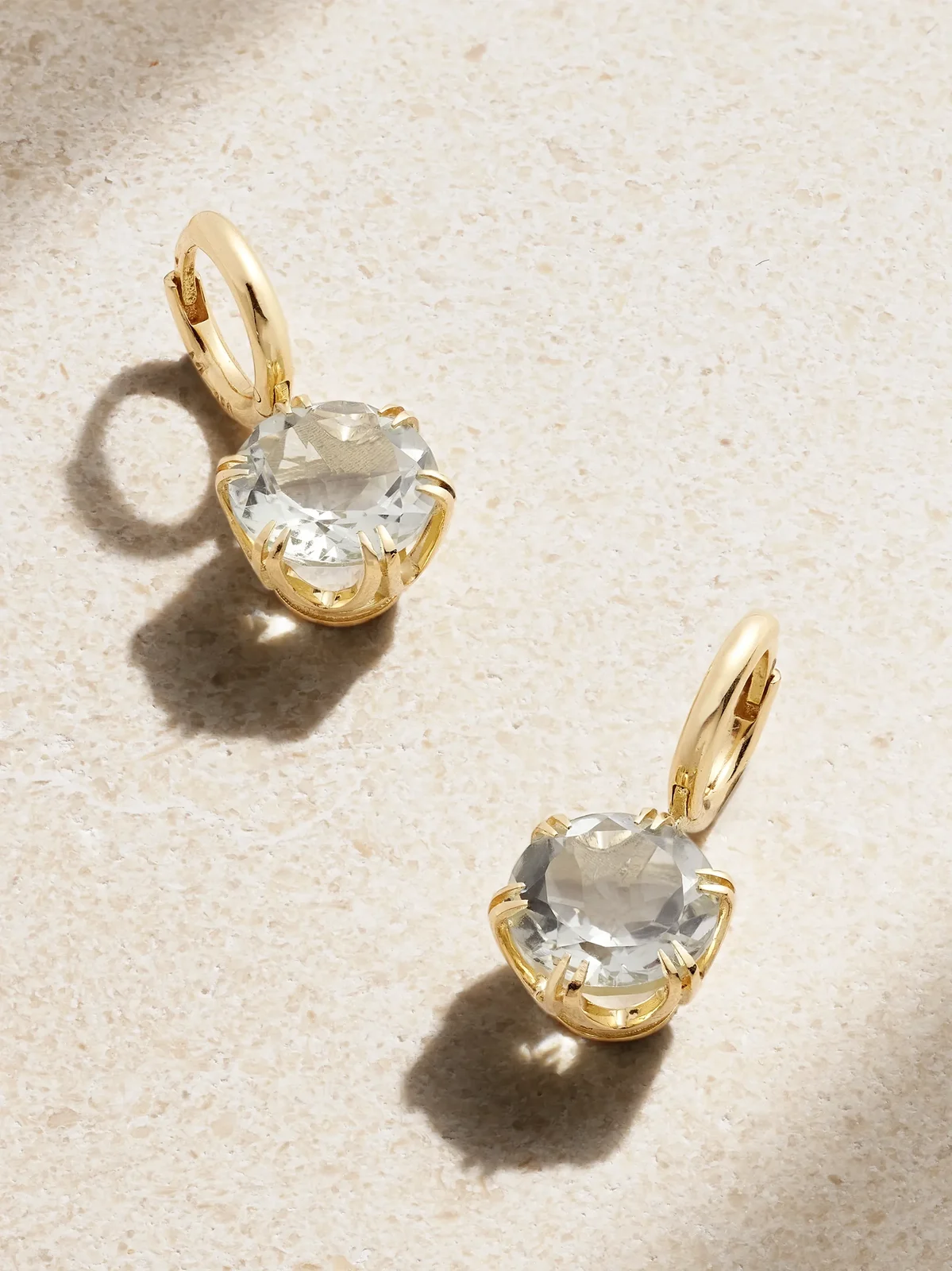 Ileana Makri Mini Crown 18-karat Gold Amethyst Earrings