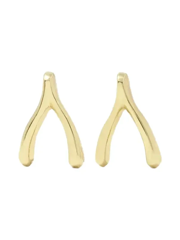 Mini Wishbone 18-karat Gold Earrings Mini Wishbone 18-karat Gold Earrings