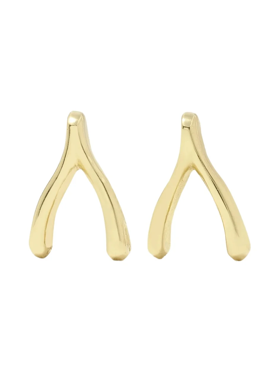 Mini Wishbone 18-karat Gold Earrings Mini Wishbone 18-karat Gold Earrings