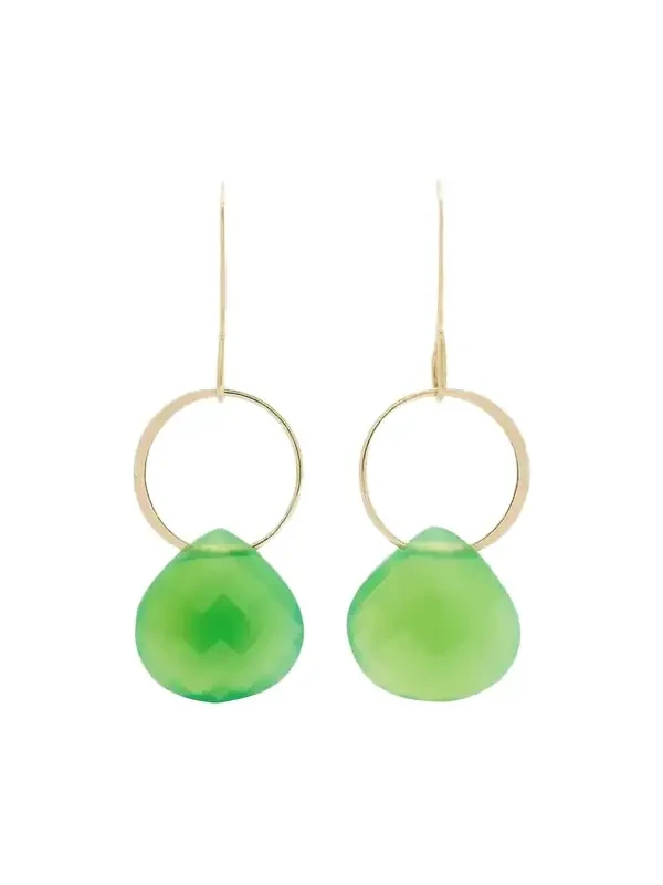14-karat Recycled Gold Chrysoprase Earrings