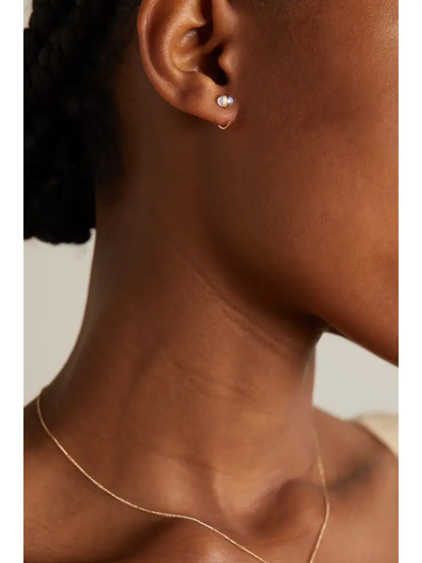 Melissa Joy Manning 14-karat Recycled Gold Moonstone Earrings | Thumbnail 2