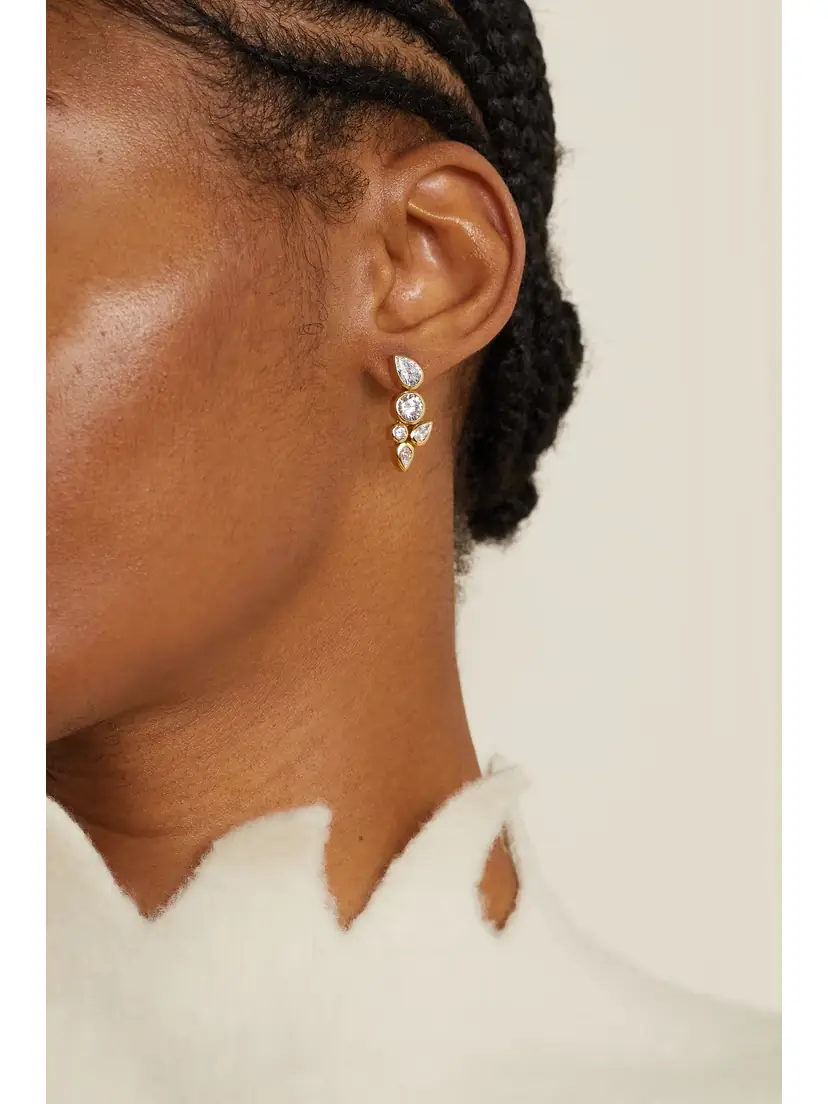 Completedworks + Net Sustain No Rush Recycled Gold Vermeil Cubic Zirconia Earrings | Thumbnail 2